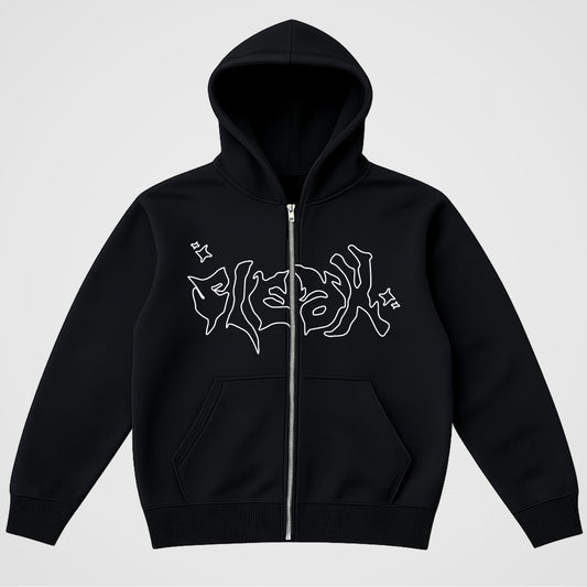 "MIDNIGHT UNIT" VESTE ZIPPÉE - BLACK