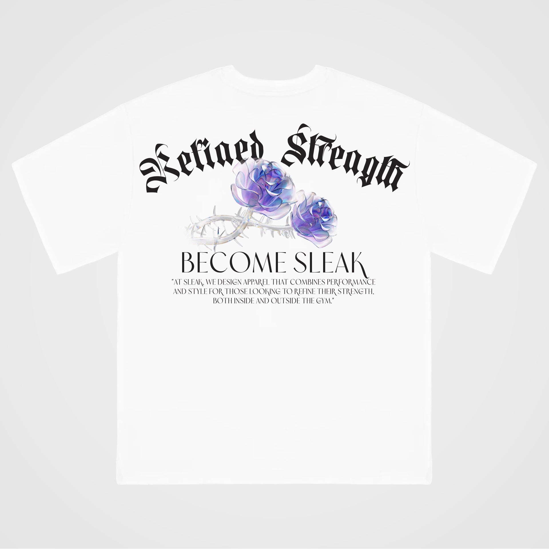 "CRYSTAL BLOOM" TEE - WHITE